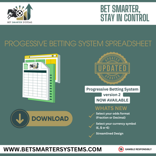 Progressive Betting System – Smarter, Structured Betting Spreadsheet v2