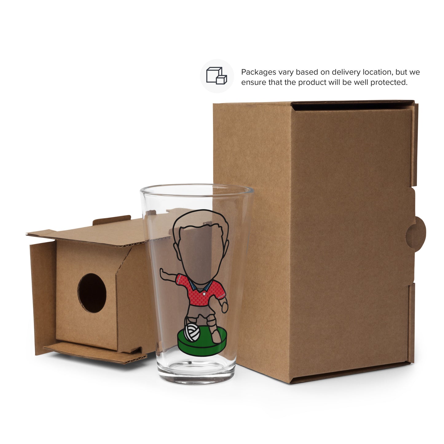 England Red Away 1990 Inspired Shaker Pint Glass