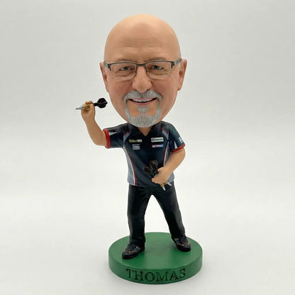 Custom Big-Head Sports Figure Portrait (Digital Image Only) – Personalised Caricature for Football, Darts, Dance & More