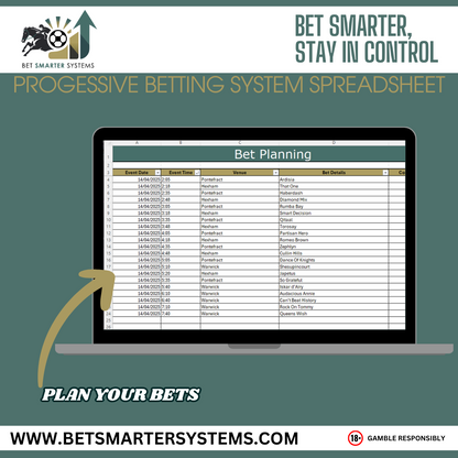 Progressive Betting System – Smarter, Structured Betting Spreadsheet v2