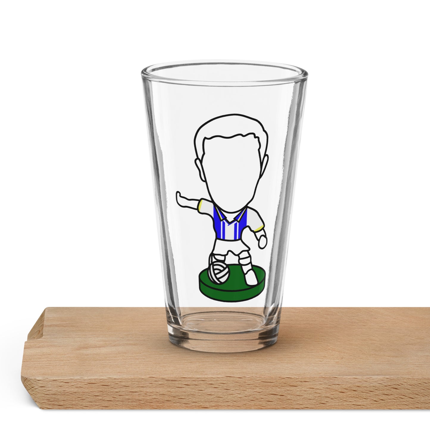 South Yorkshire Stripes Pride Shaker Pint Glass - Inspired by Sheffield Wednesday & Corinthian Figures