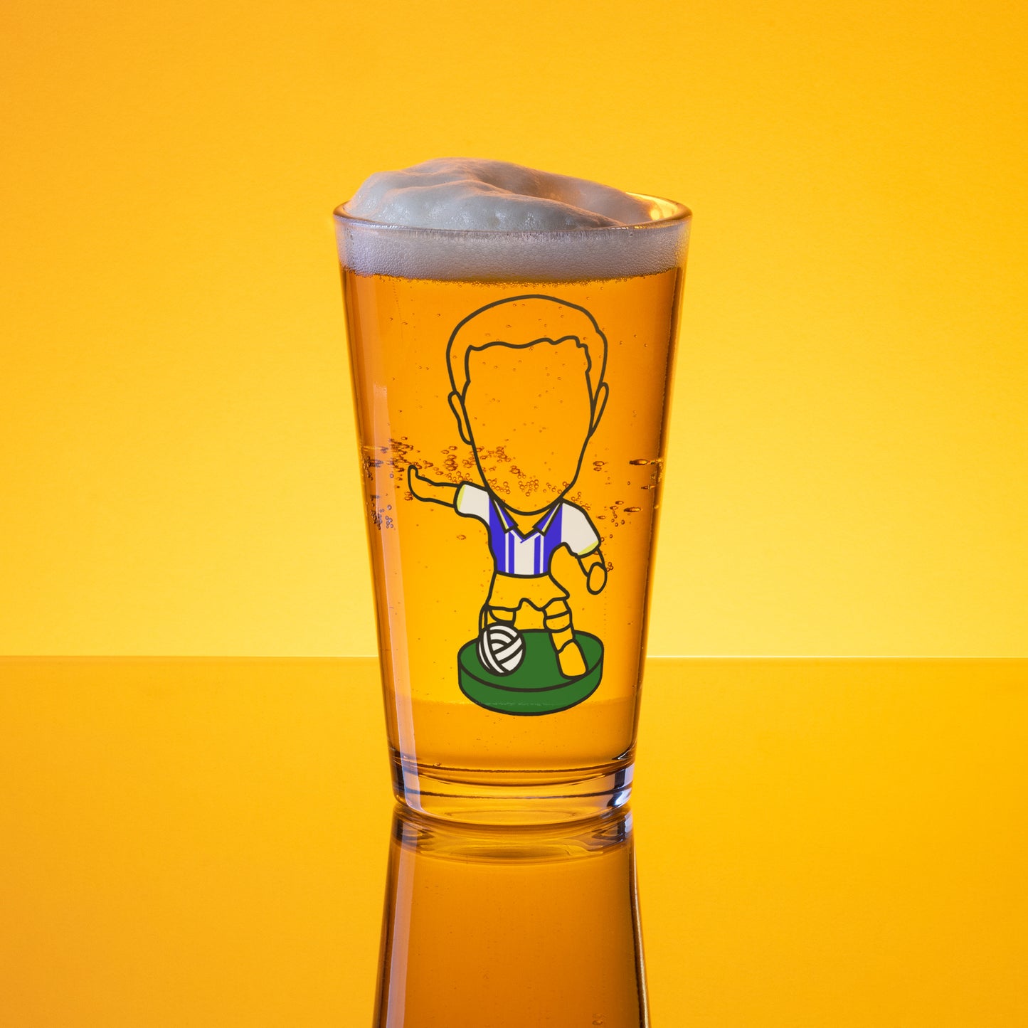 South Yorkshire Stripes Pride Shaker Pint Glass - Inspired by Sheffield Wednesday & Corinthian Figures